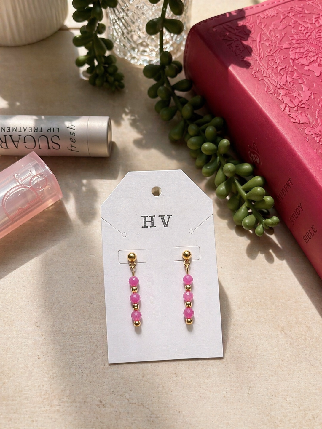 Honeyvine Blush Drop Earrings