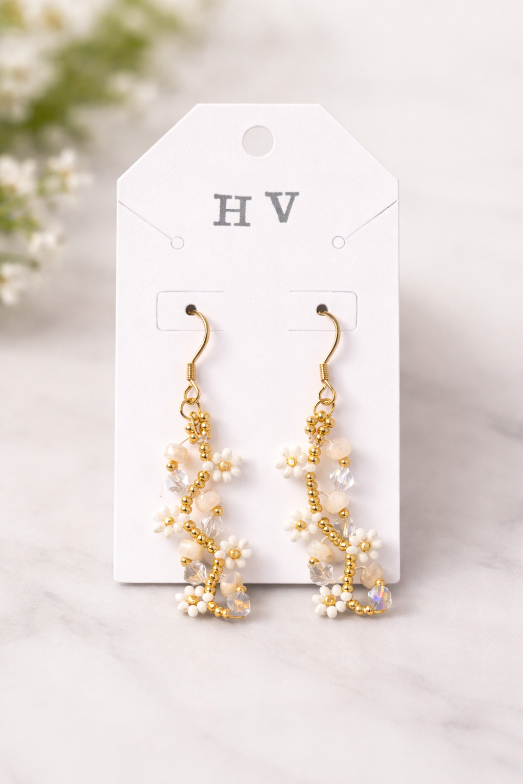 Honeyvine Daisy Bloom Drop Earrings