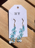 Honeyvine Blue Daisy Bloom Earrings