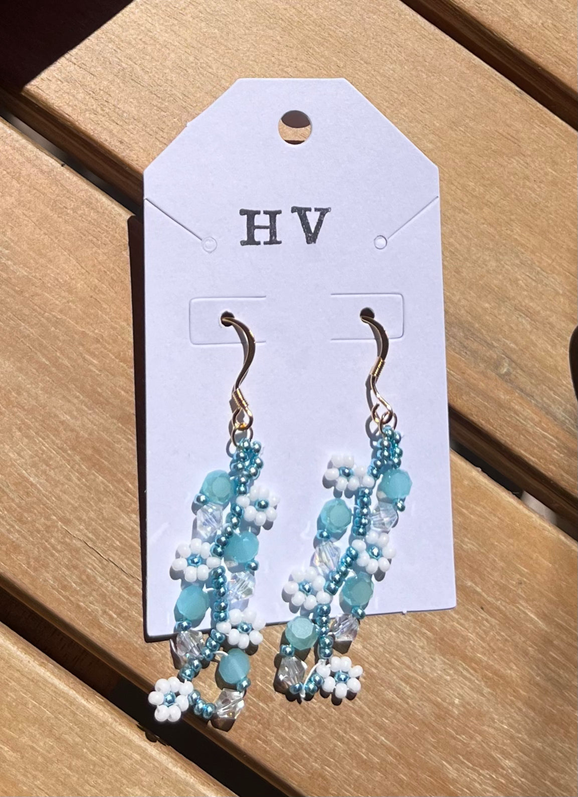 Honeyvine Blue Daisy Bloom Earrings