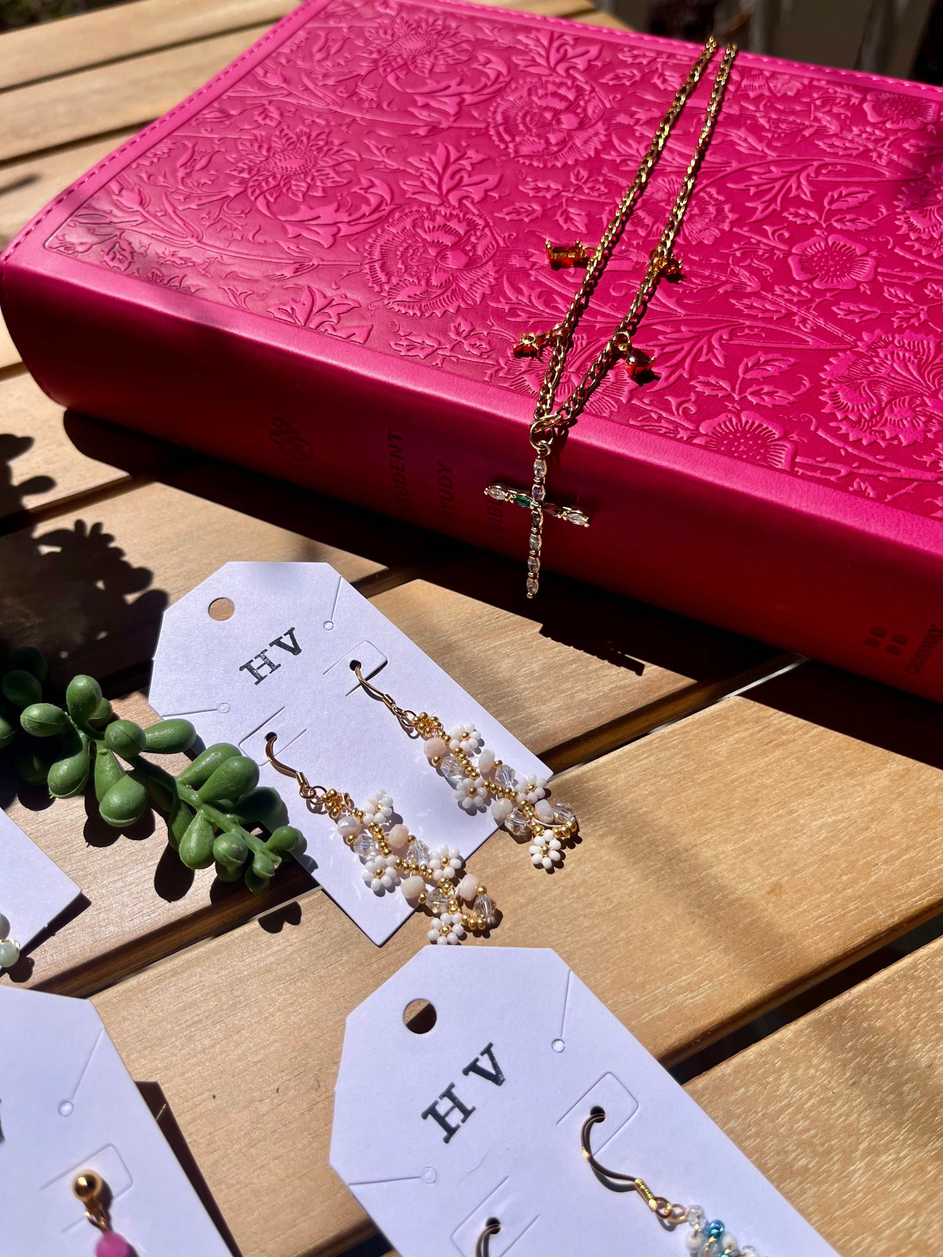 Honeyvine Daisy Bloom Drop Earrings