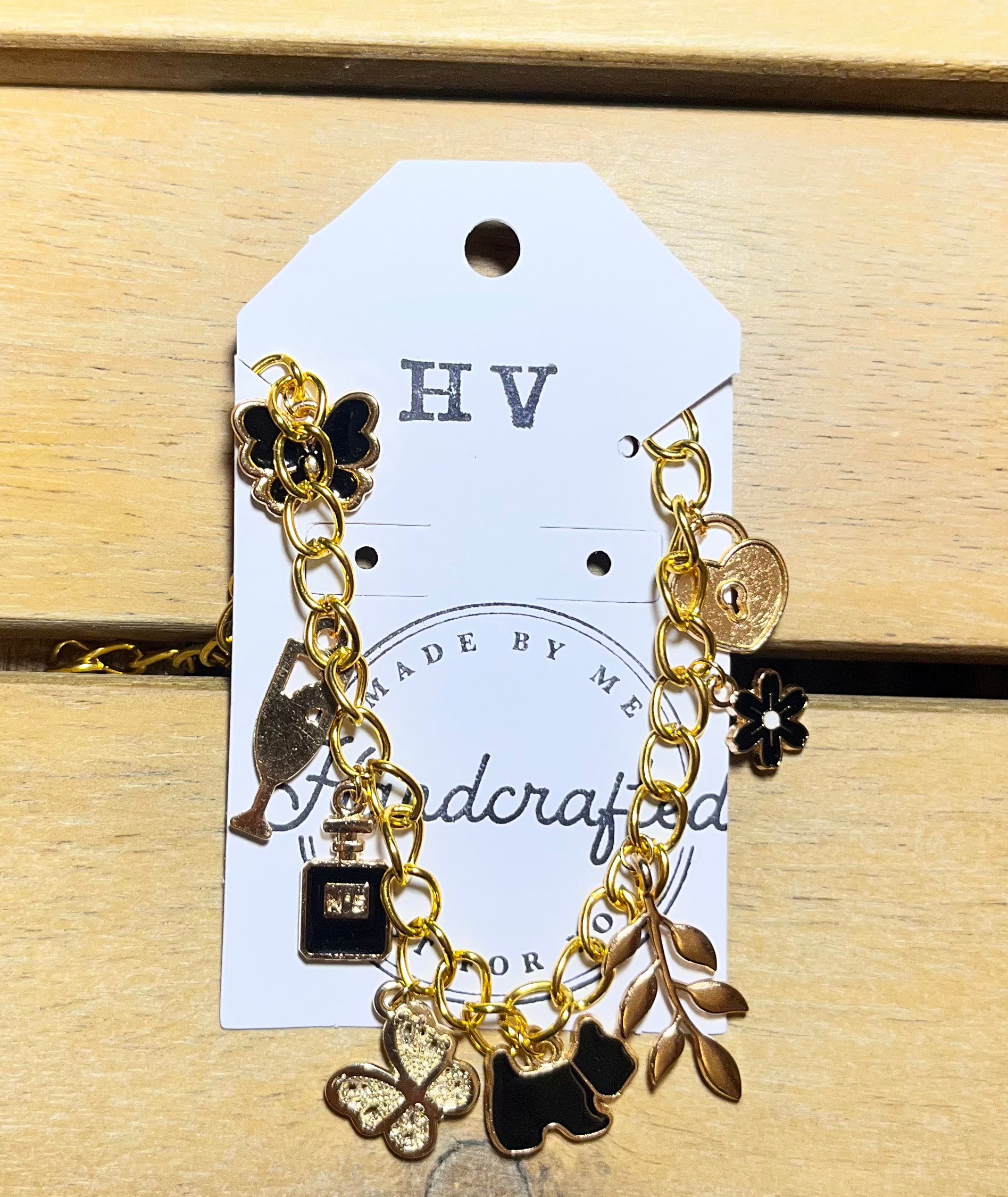 Honeyvine Pretty in Noir Charm Bracelet