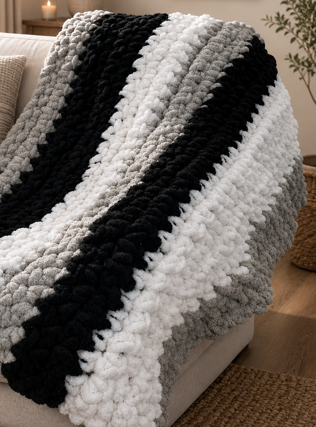 Honeyvine Soft Haven Crochet Blanket